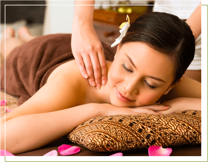 Woman getting a massage.